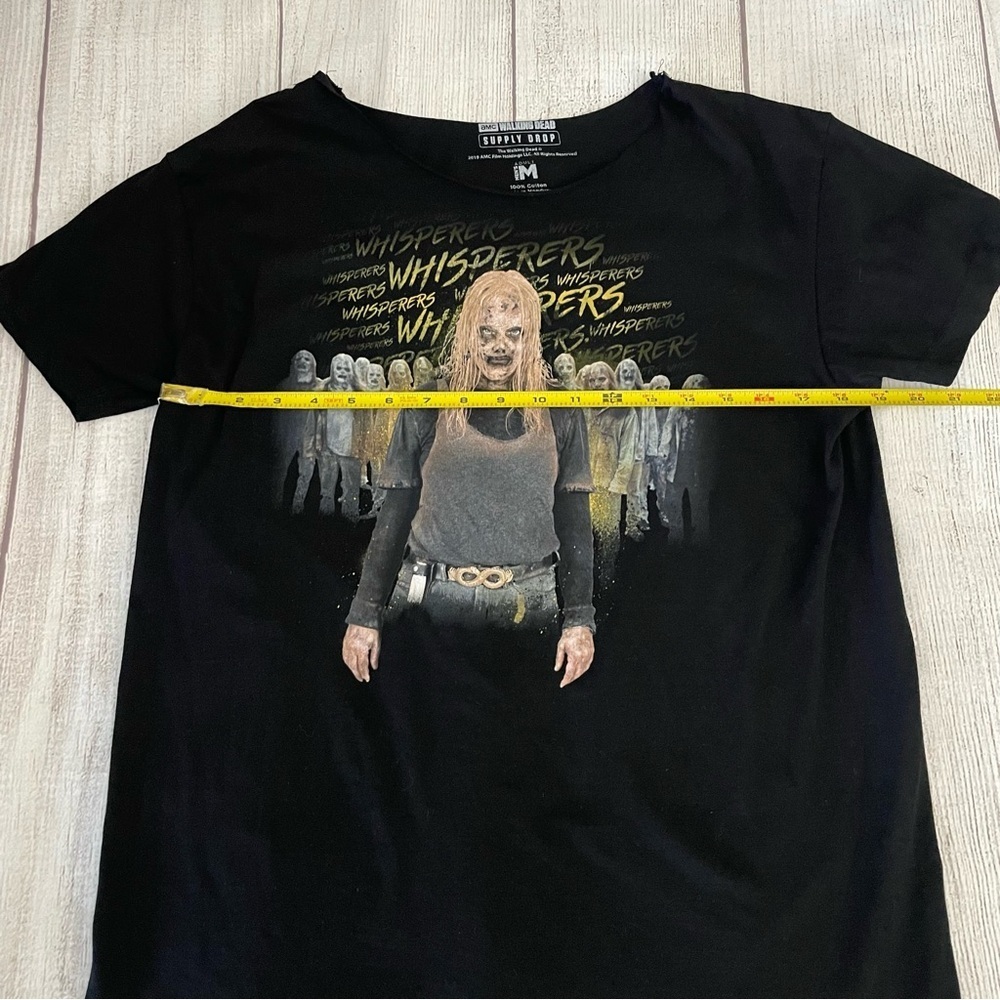 AMC Walking Dead Whisperers Unisex Black Graphic Tee Shirt Size Medium - Picture 3 of 5